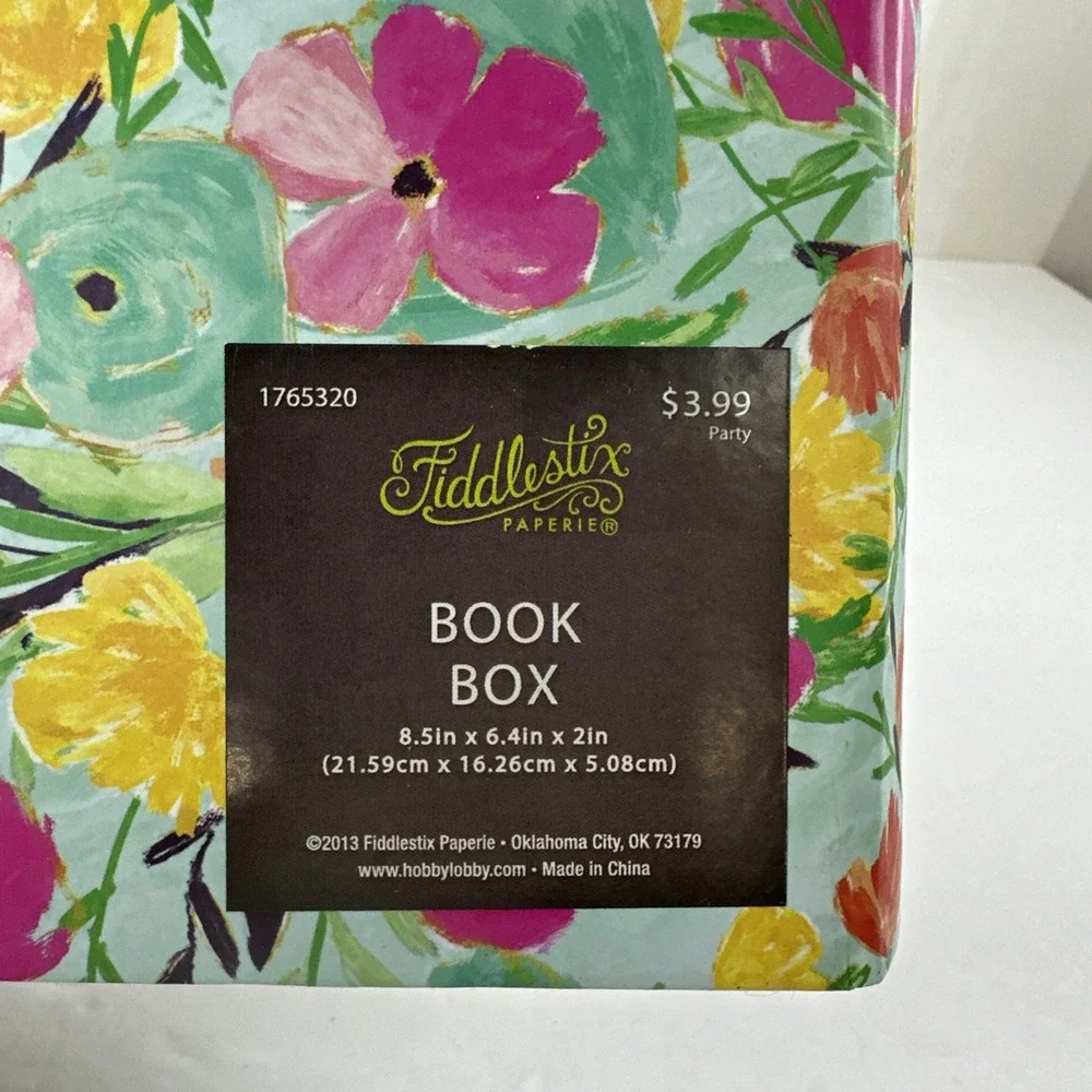 Floral Decorative Book Storage Box 8.5
